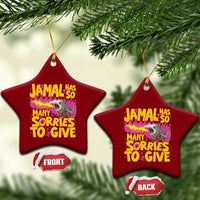 Jamal Has So Many Sorries To Give Ceramic Ornament Funny Fire Breathing Hammerhead Shark Gamer