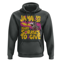 Jamal Has So Many Sorries To Give Hoodie Funny Fire Breathing Hammerhead Shark Gamer