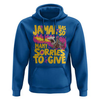 Jamal Has So Many Sorries To Give Hoodie Funny Fire Breathing Hammerhead Shark Gamer