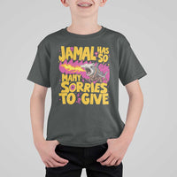 Jamal Has So Many Sorries To Give T Shirt For Kid Funny Fire Breathing Hammerhead Shark Gamer