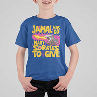 Jamal Has So Many Sorries To Give T Shirt For Kid Funny Fire Breathing Hammerhead Shark Gamer