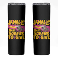 Jamal Has So Many Sorries To Give Skinny Tumbler Funny Fire Breathing Hammerhead Shark Gamer