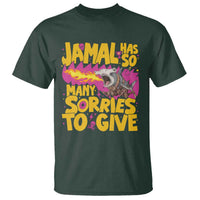 Jamal Has So Many Sorries To Give T Shirt Funny Fire Breathing Hammerhead Shark Gamer