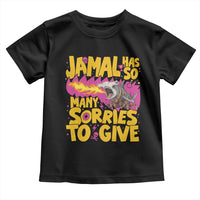 Jamal Has So Many Sorries To Give Toddler T Shirt Funny Fire Breathing Hammerhead Shark Gamer