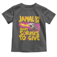 Jamal Has So Many Sorries To Give Toddler T Shirt Funny Fire Breathing Hammerhead Shark Gamer