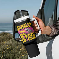 Jamal Has So Many Sorries To Give Tumbler With Handle Funny Fire Breathing Hammerhead Shark Gamer