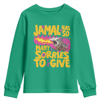 Jamal Has So Many Sorries To Give Youth Sweatshirt Funny Fire Breathing Hammerhead Shark Gamer