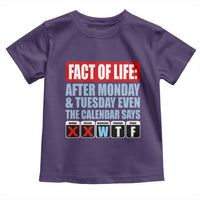 Fact Of Life Even The Calendar Says WTF Toddler T Shirt Funny Sarcastic Workplace Weekday Humor
