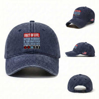 Fact Of Life Even The Calendar Says WTF Washed Cotton Baseball Cap Funny Sarcastic Workplace Weekday Humor