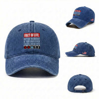 Fact Of Life Even The Calendar Says WTF Washed Cotton Baseball Cap Funny Sarcastic Workplace Weekday Humor