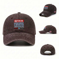 Fact Of Life Even The Calendar Says WTF Washed Cotton Baseball Cap Funny Sarcastic Workplace Weekday Humor