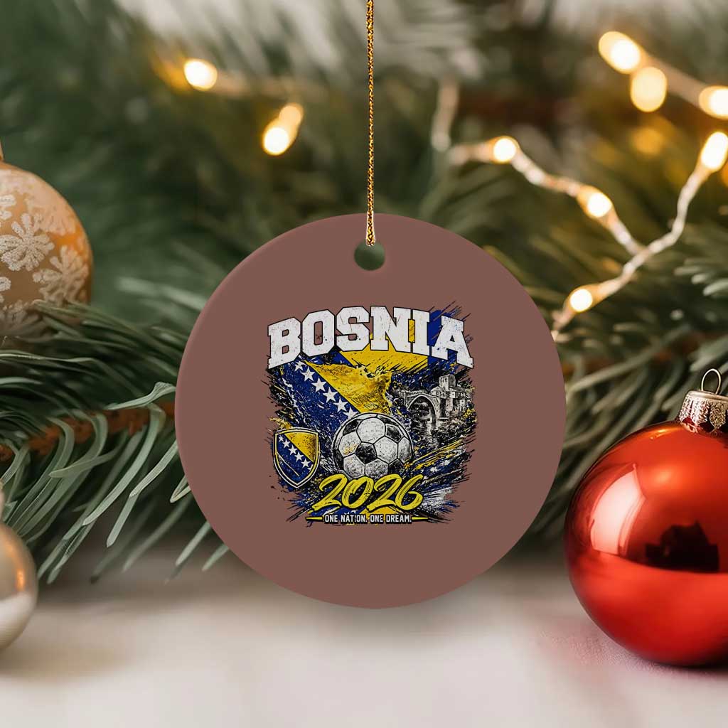 Bosnia Soccer Jersey Pride 2026 Ceramic Ornament One Nation One Dream Heritage Football Sports Fan