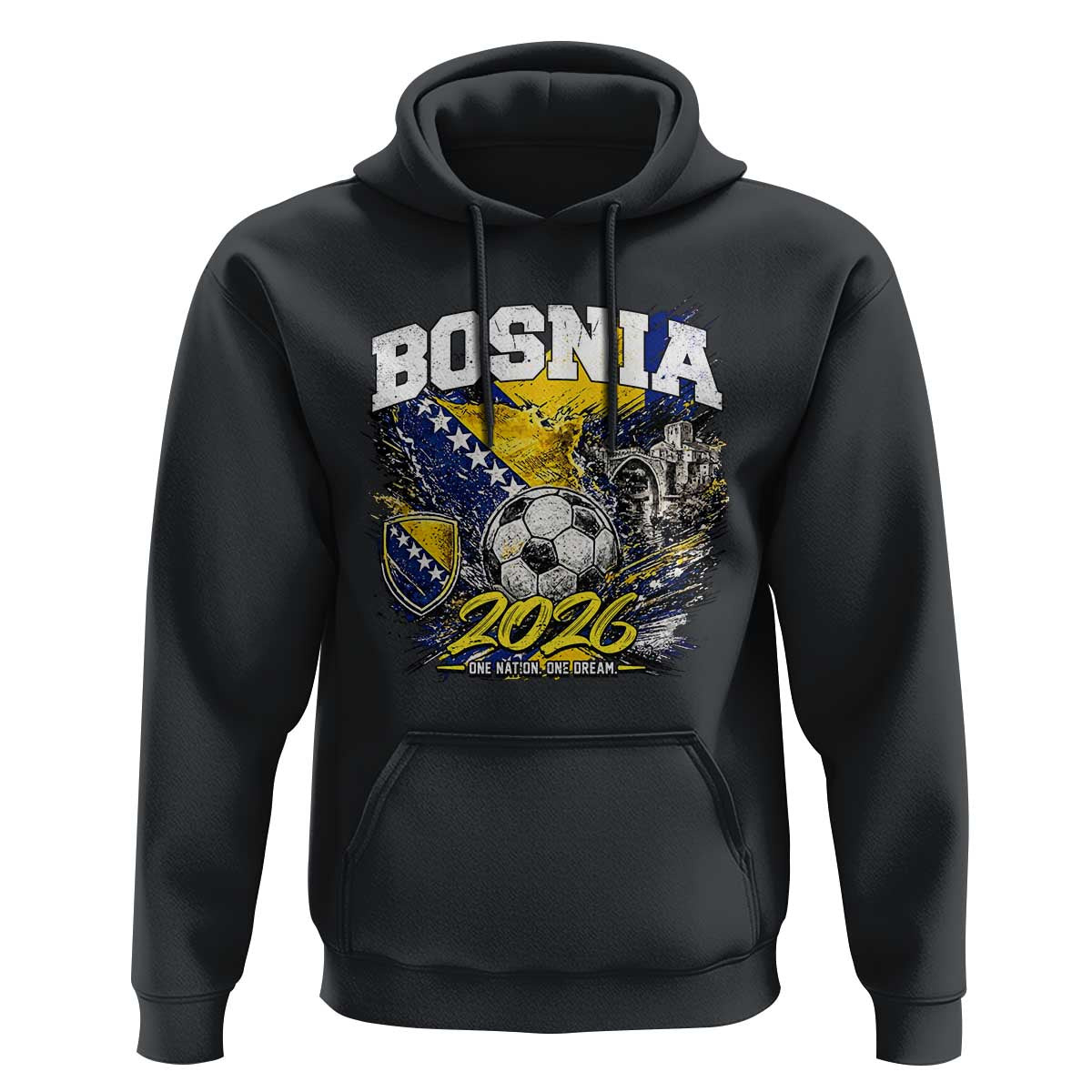 Bosnia Soccer Jersey Pride 2026 Hoodie One Nation One Dream Heritage Football Sports Fan