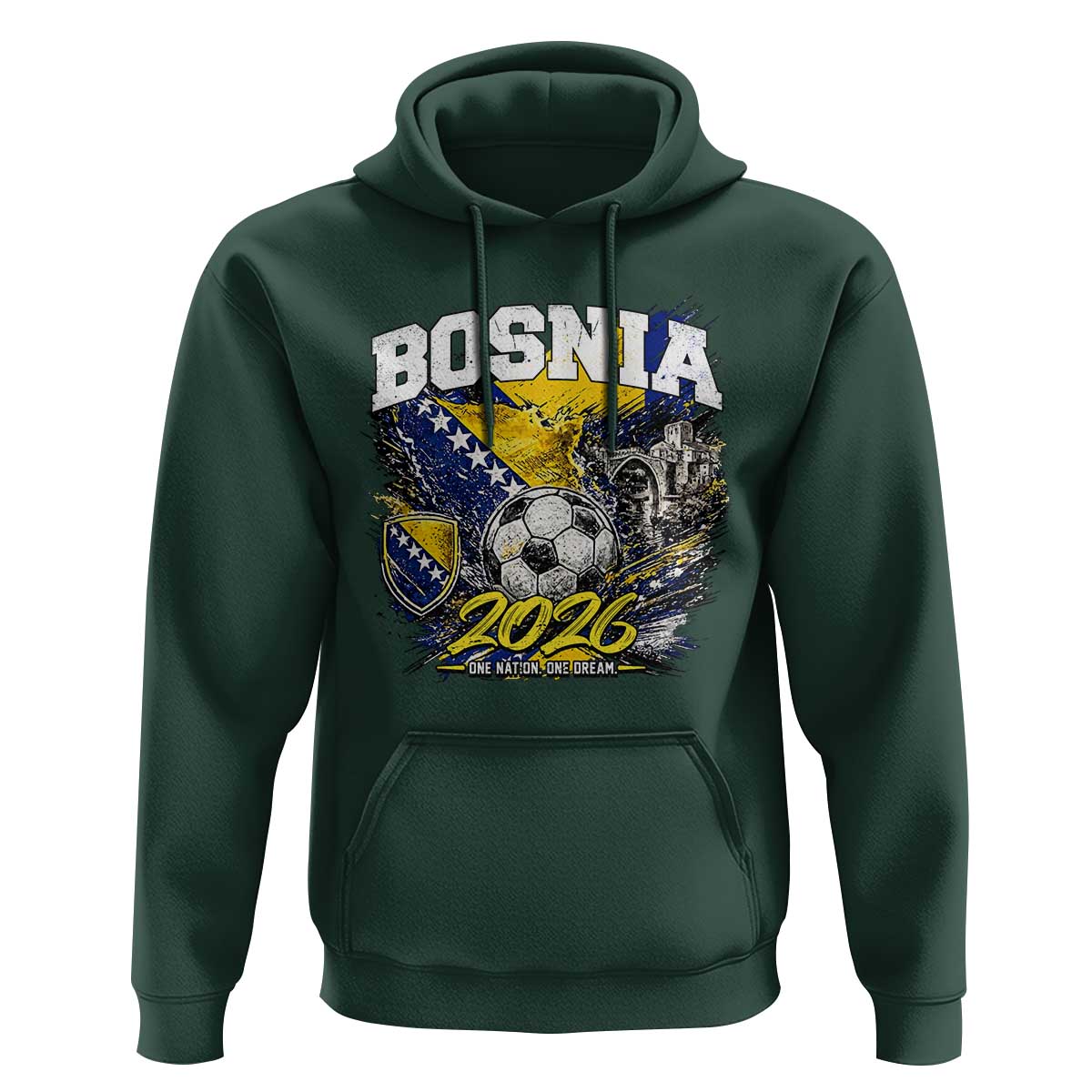 Bosnia Soccer Jersey Pride 2026 Hoodie One Nation One Dream Heritage Football Sports Fan