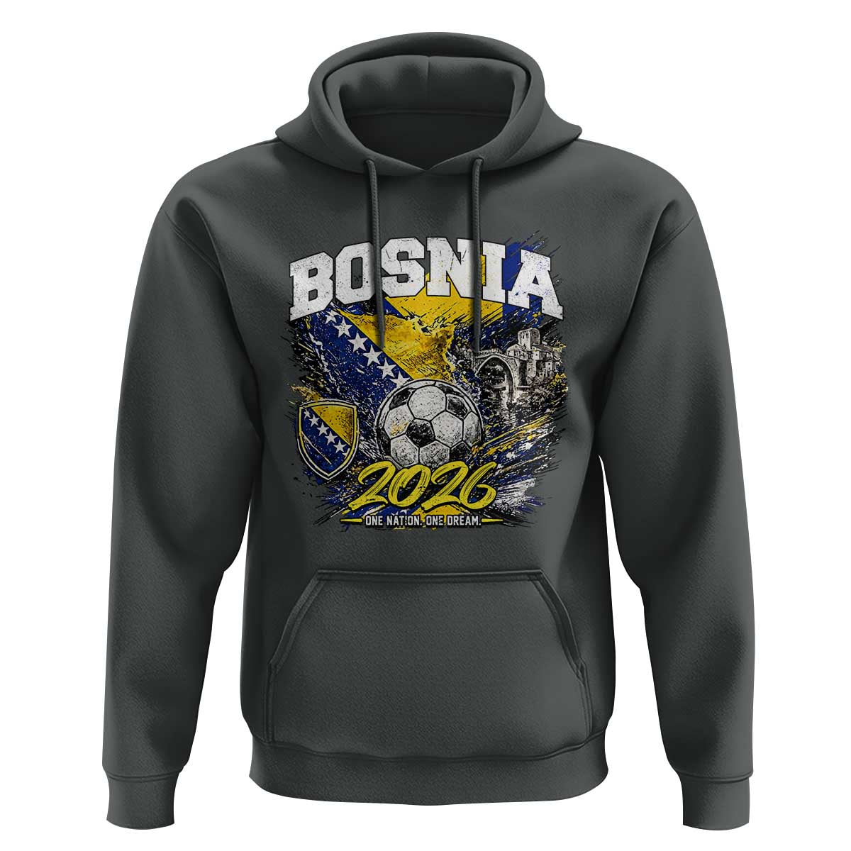Bosnia Soccer Jersey Pride 2026 Hoodie One Nation One Dream Heritage Football Sports Fan