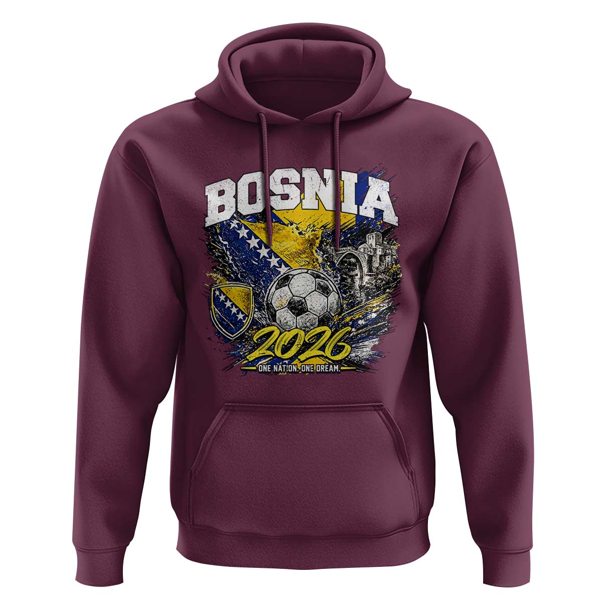 Bosnia Soccer Jersey Pride 2026 Hoodie One Nation One Dream Heritage Football Sports Fan