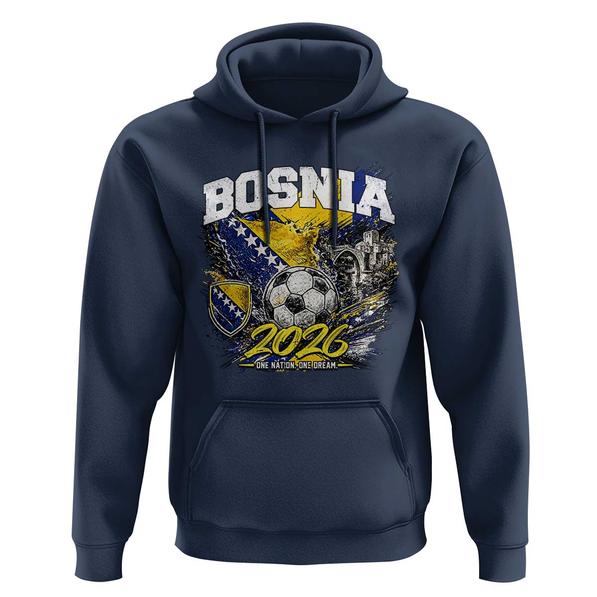 Bosnia Soccer Jersey Pride 2026 Hoodie One Nation One Dream Heritage Football Sports Fan
