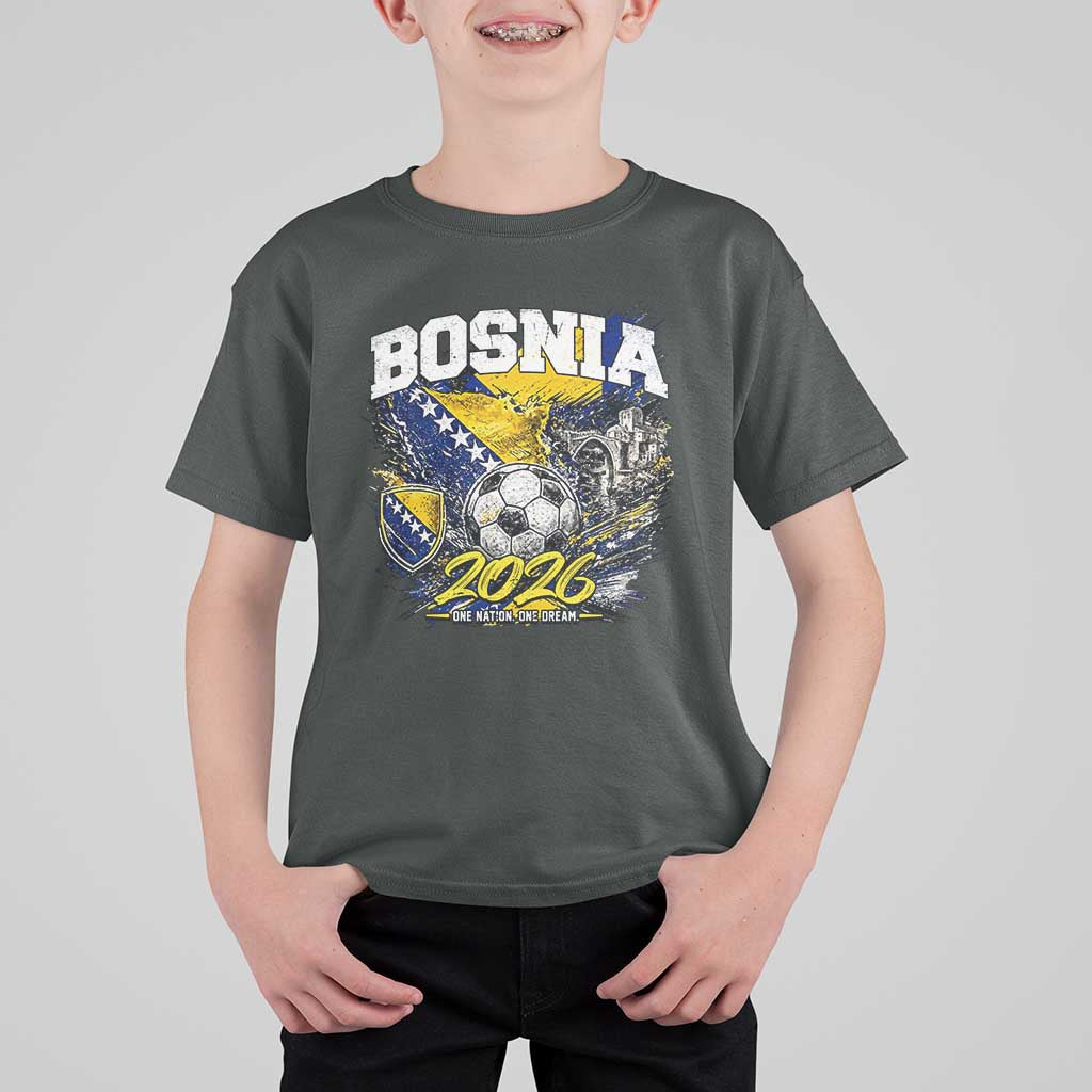 Bosnia Soccer Jersey Pride 2026 T Shirt For Kid One Nation One Dream Heritage Football Sports Fan