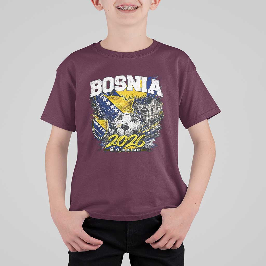 Bosnia Soccer Jersey Pride 2026 T Shirt For Kid One Nation One Dream Heritage Football Sports Fan