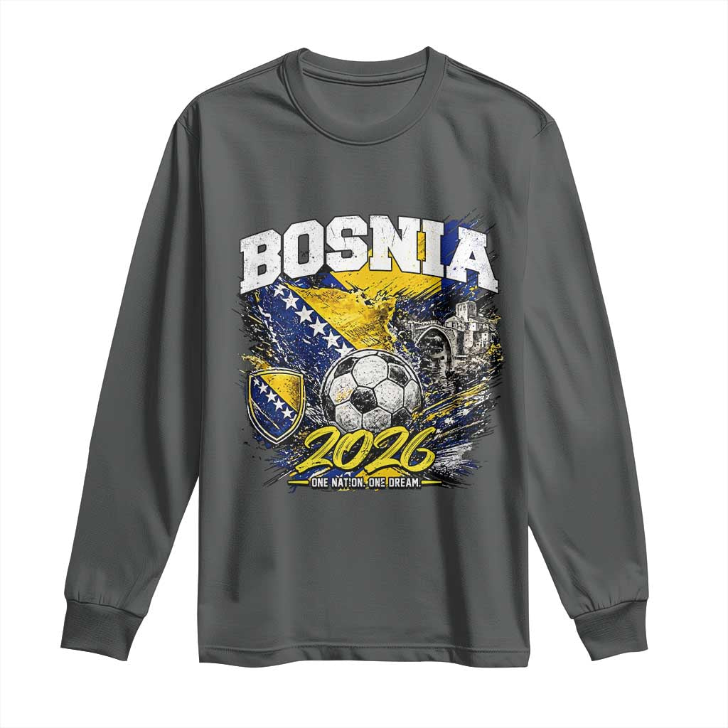 Bosnia Soccer Jersey Pride 2026 Long Sleeve Shirt One Nation One Dream Heritage Football Sports Fan