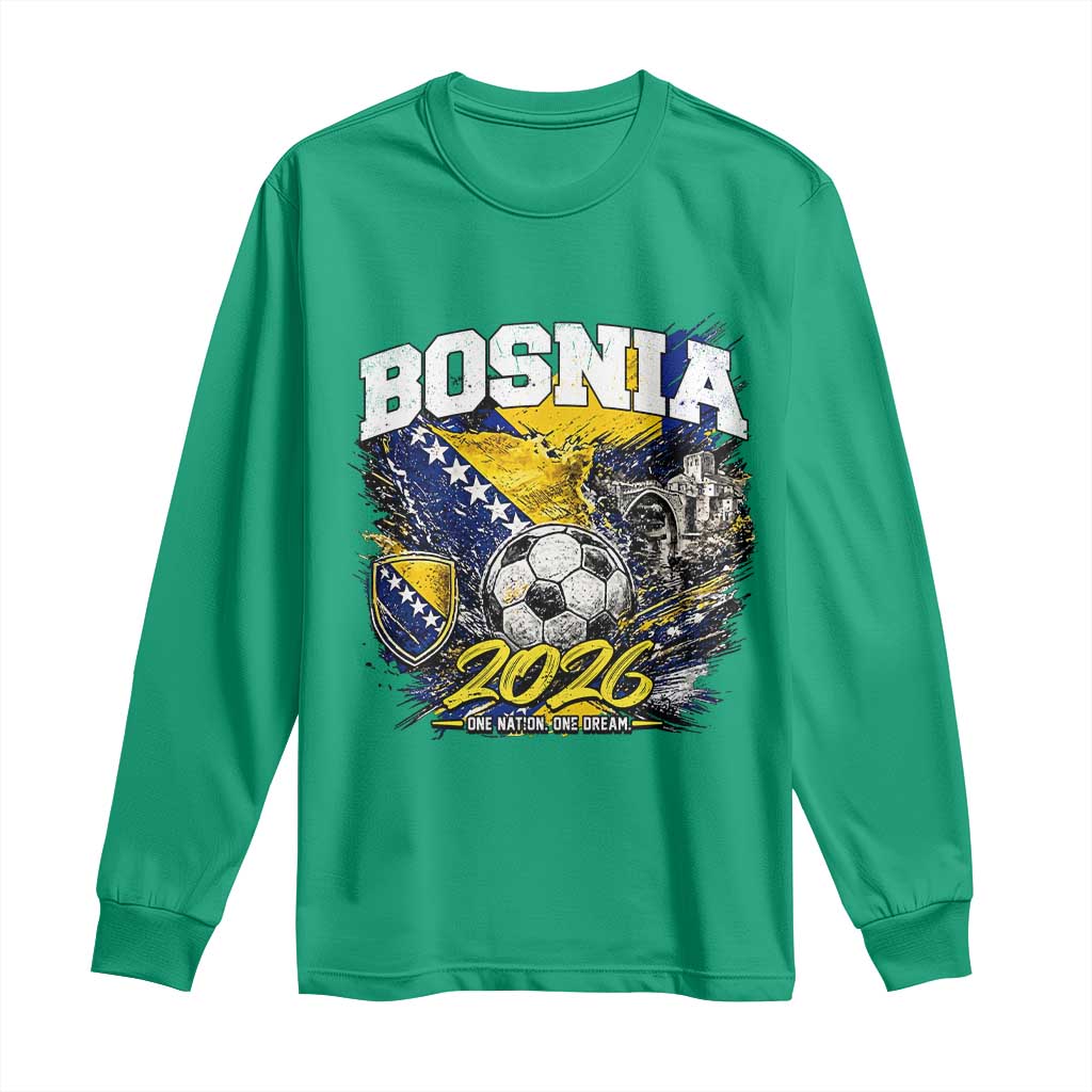 Bosnia Soccer Jersey Pride 2026 Long Sleeve Shirt One Nation One Dream Heritage Football Sports Fan