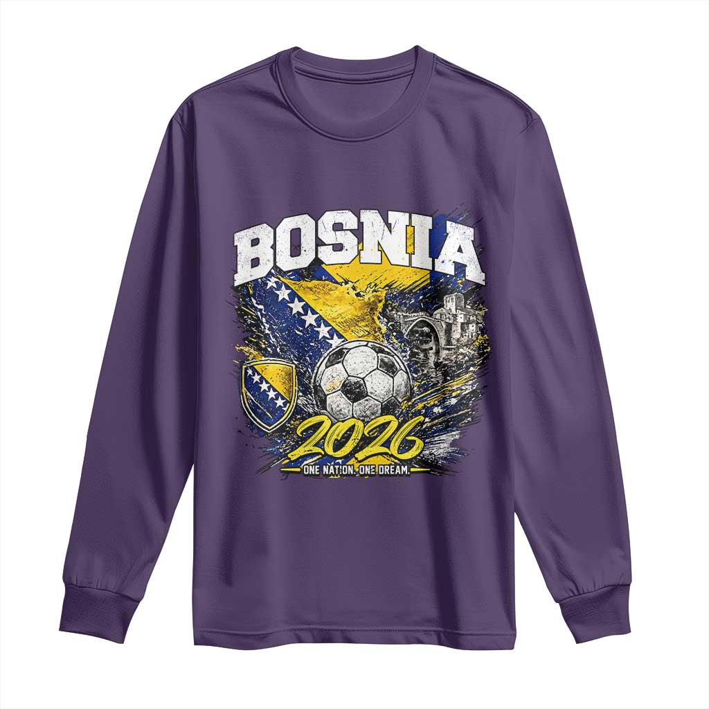 Bosnia Soccer Jersey Pride 2026 Long Sleeve Shirt One Nation One Dream Heritage Football Sports Fan