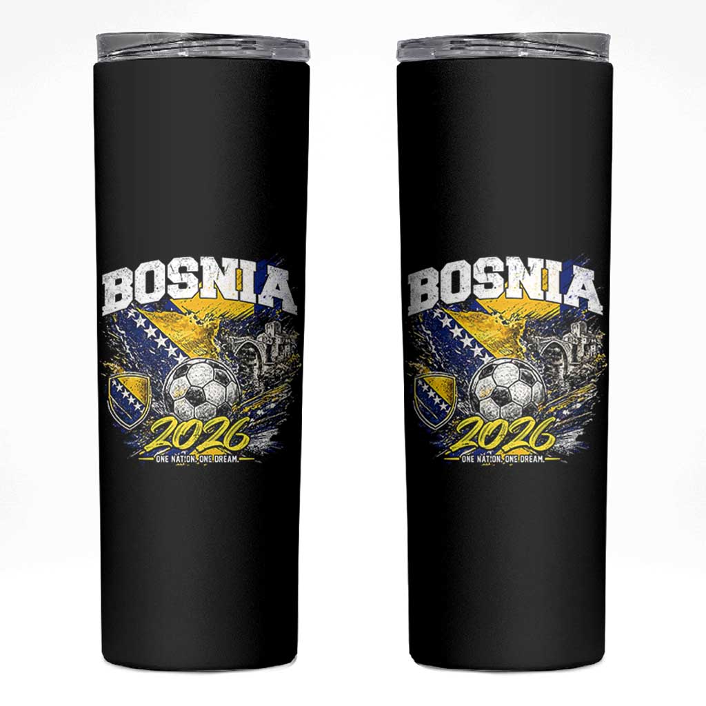 Bosnia Soccer Jersey Pride 2026 Skinny Tumbler One Nation One Dream Heritage Football Sports Fan