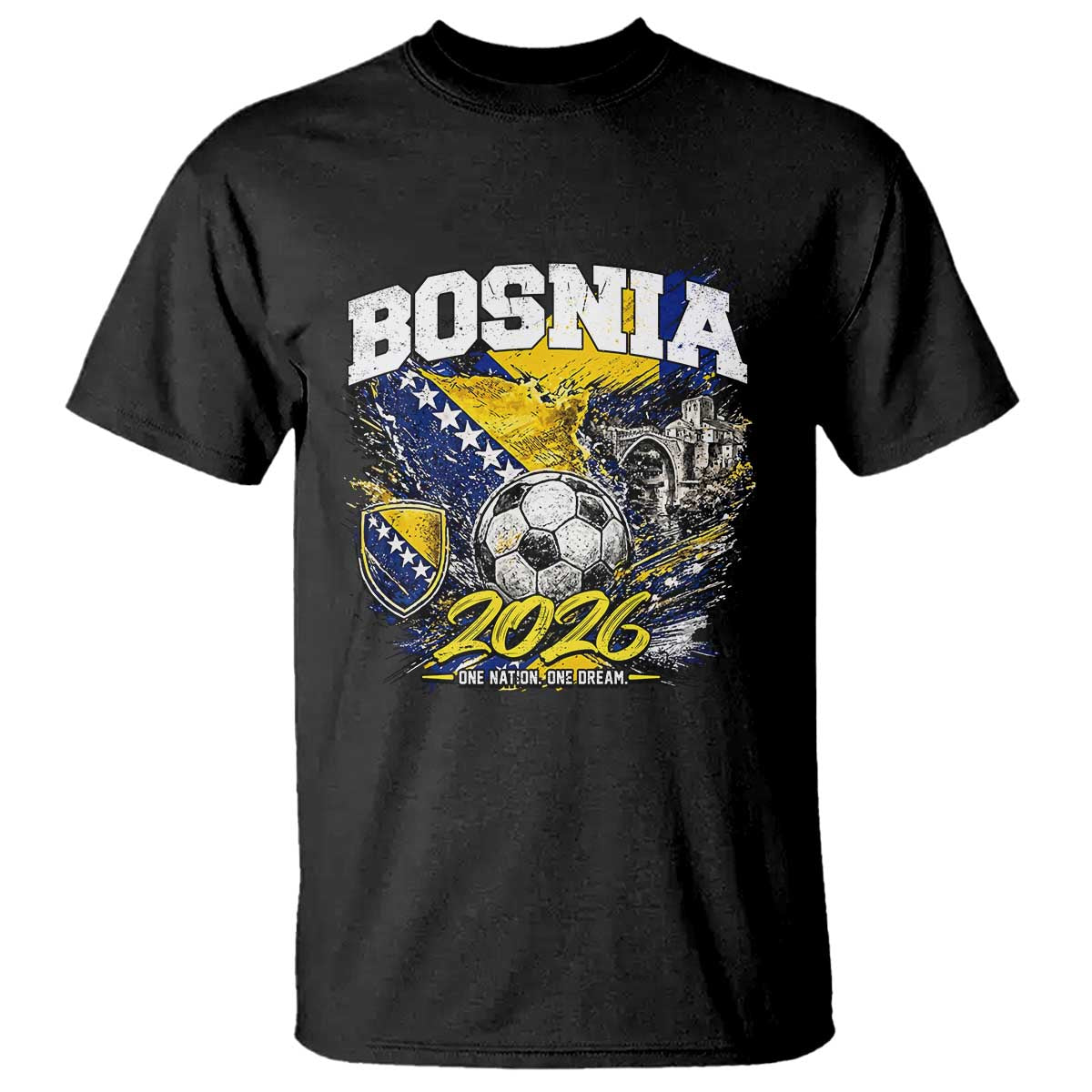 Bosnia Soccer Jersey Pride 2026 T Shirt One Nation One Dream Heritage Football Sports Fan