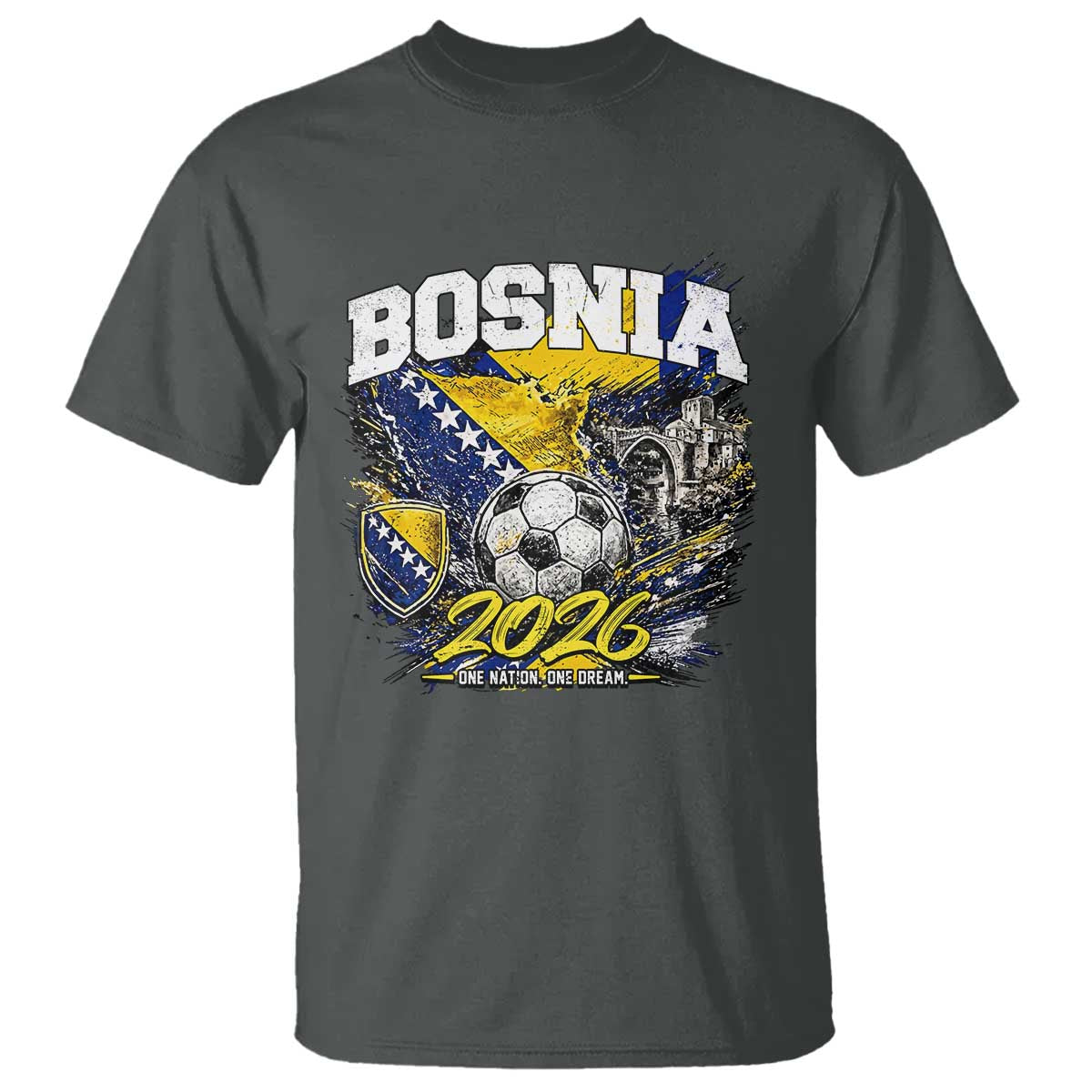 Bosnia Soccer Jersey Pride 2026 T Shirt One Nation One Dream Heritage Football Sports Fan