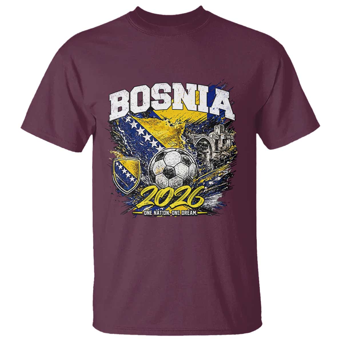 Bosnia Soccer Jersey Pride 2026 T Shirt One Nation One Dream Heritage Football Sports Fan