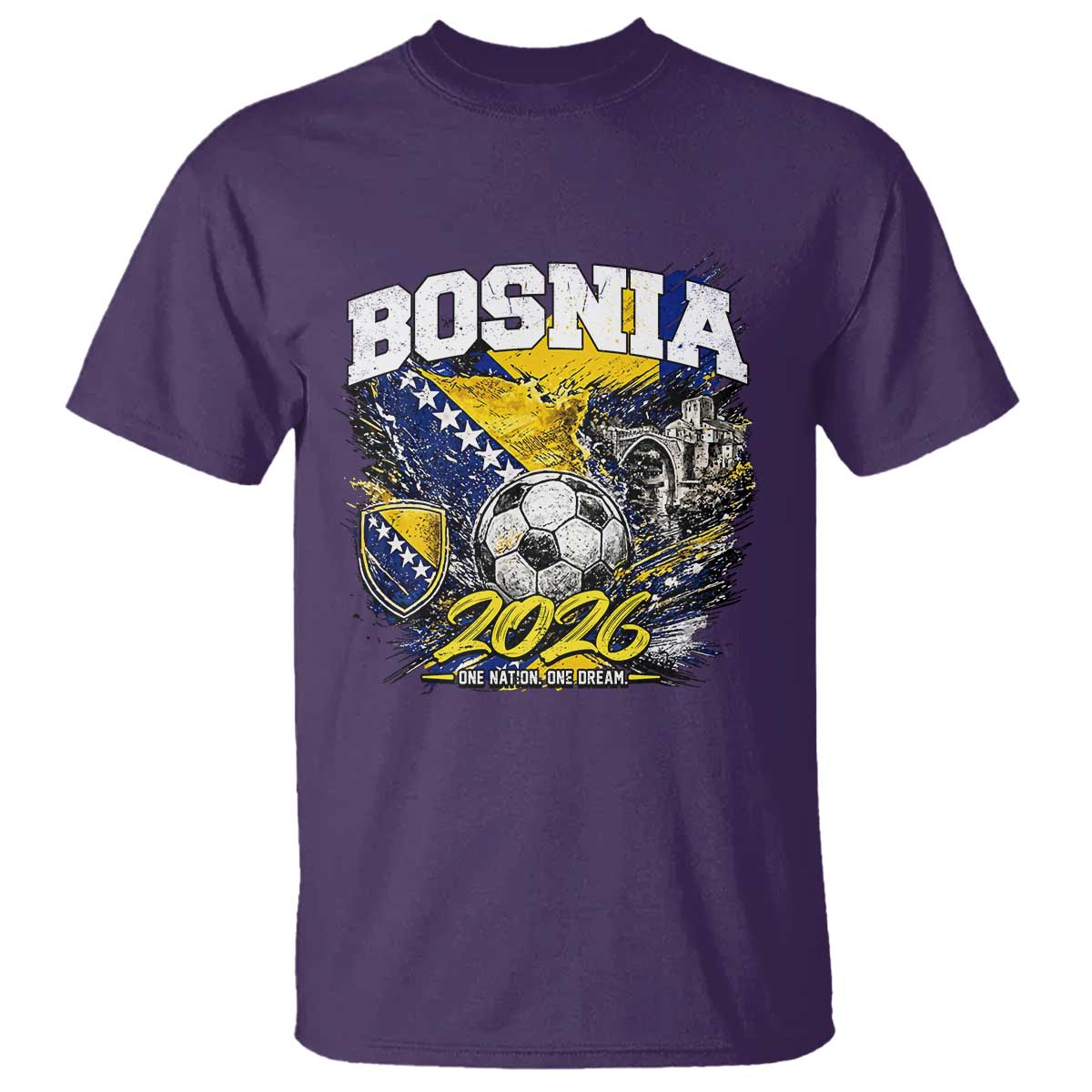 Bosnia Soccer Jersey Pride 2026 T Shirt One Nation One Dream Heritage Football Sports Fan
