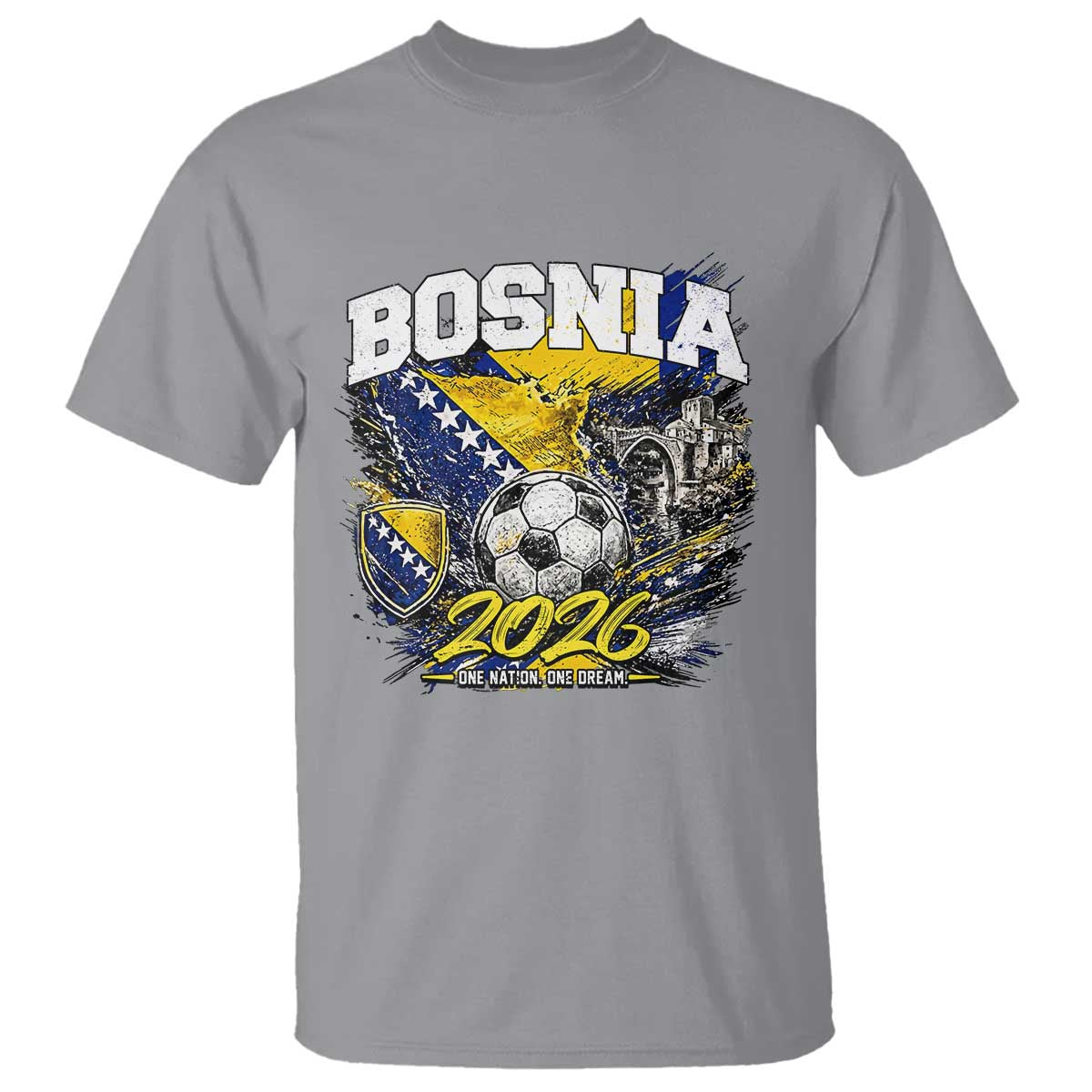 Bosnia Soccer Jersey Pride 2026 T Shirt One Nation One Dream Heritage Football Sports Fan