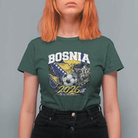 Bosnia Soccer Jersey Pride 2026 T Shirt For Women One Nation One Dream Heritage Football Sports Fan