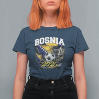 Bosnia Soccer Jersey Pride 2026 T Shirt For Women One Nation One Dream Heritage Football Sports Fan