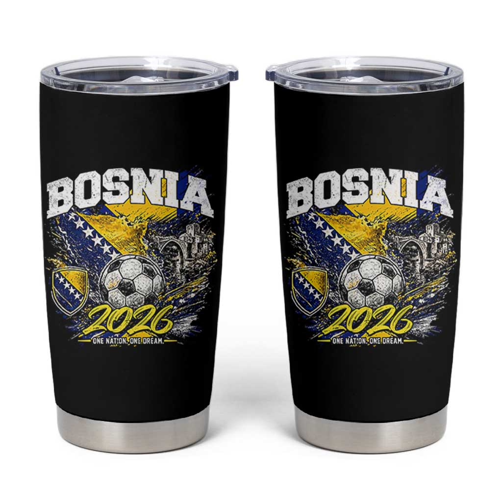 Bosnia Soccer Jersey Pride 2026 Tumbler Cup One Nation One Dream Heritage Football Sports Fan
