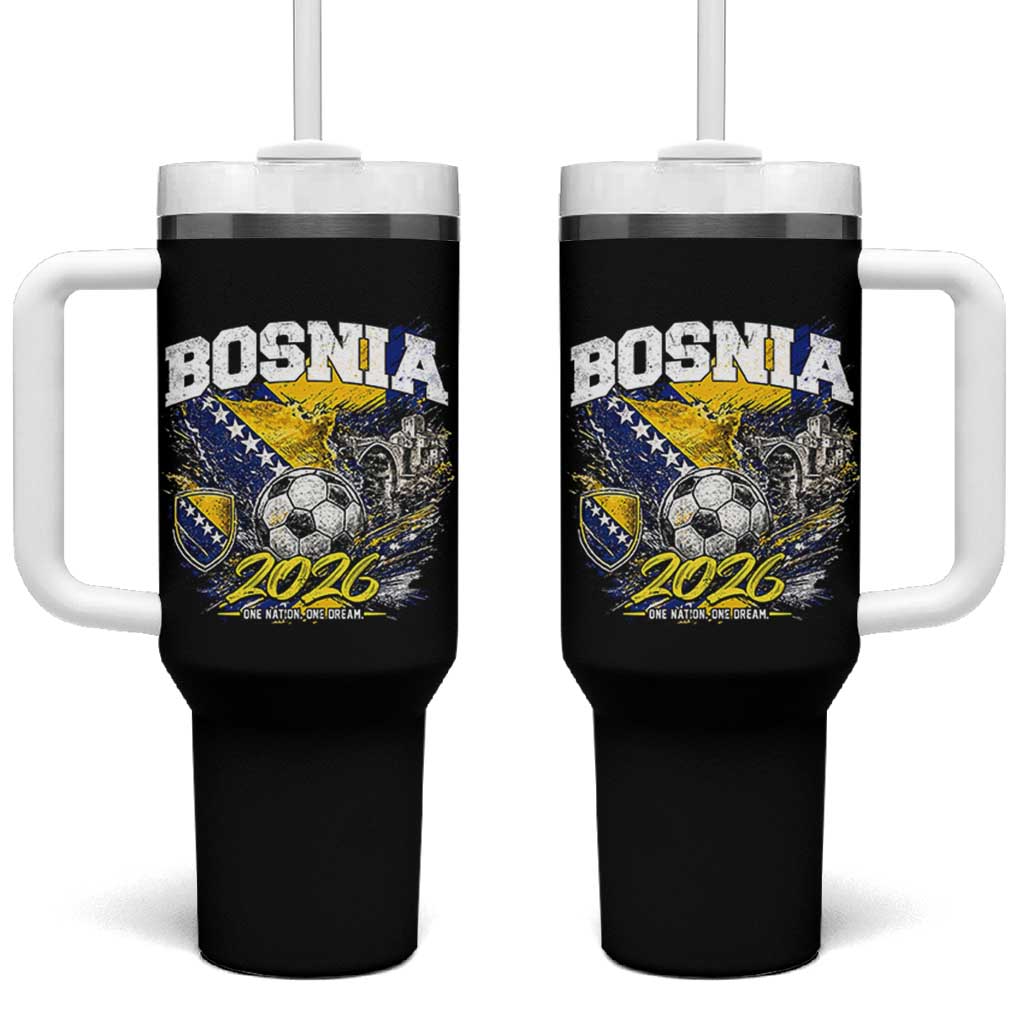 Bosnia Soccer Jersey Pride 2026 Tumbler With Handle One Nation One Dream Heritage Football Sports Fan