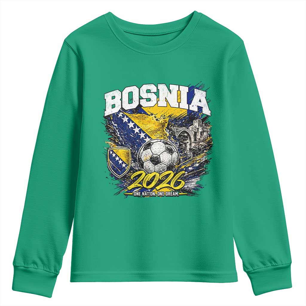 Bosnia Soccer Jersey Pride 2026 Youth Sweatshirt One Nation One Dream Heritage Football Sports Fan