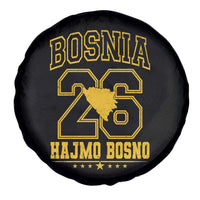 Lets Go Bosnia 2026 Hajmo Bosno Vintage Varsity Sports Style Spare Tire Cover Bosnia Herzegovina Map Soccer Lover Football Fan