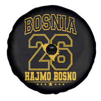Lets Go Bosnia 2026 Hajmo Bosno Vintage Varsity Sports Style Spare Tire Cover Bosnia Herzegovina Map Soccer Lover Football Fan
