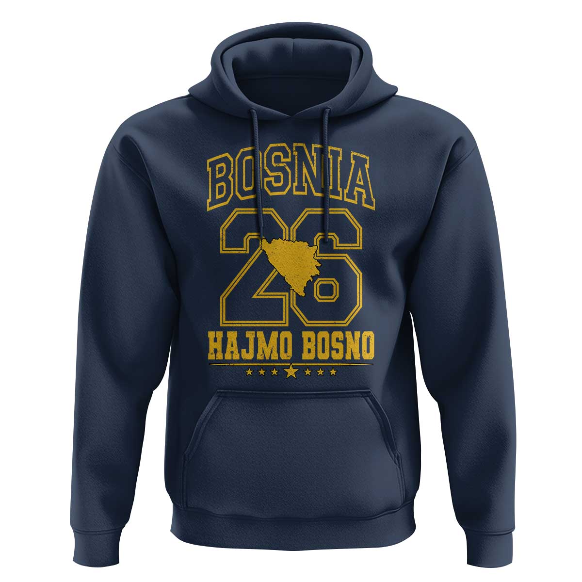 Lets Go Bosnia 2026 Hajmo Bosno Vintage Varsity Sports Style Hoodie Bosnia Herzegovina Map Soccer Lover Football Fan