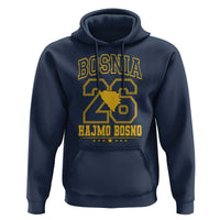Lets Go Bosnia 2026 Hajmo Bosno Vintage Varsity Sports Style Hoodie Bosnia Herzegovina Map Soccer Lover Football Fan