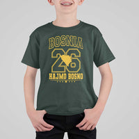 Lets Go Bosnia 2026 Hajmo Bosno Vintage Varsity Sports Style T Shirt For Kid Bosnia Herzegovina Map Soccer Lover Football Fan