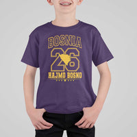 Lets Go Bosnia 2026 Hajmo Bosno Vintage Varsity Sports Style T Shirt For Kid Bosnia Herzegovina Map Soccer Lover Football Fan