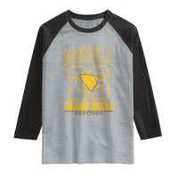 Lets Go Bosnia 2026 Hajmo Bosno Vintage Varsity Sports Style Raglan Shirt Bosnia Herzegovina Map Soccer Lover Football Fan