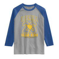 Lets Go Bosnia 2026 Hajmo Bosno Vintage Varsity Sports Style Raglan Shirt Bosnia Herzegovina Map Soccer Lover Football Fan