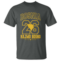 Lets Go Bosnia 2026 Hajmo Bosno Vintage Varsity Sports Style T Shirt Bosnia Herzegovina Map Soccer Lover Football Fan