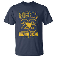 Lets Go Bosnia 2026 Hajmo Bosno Vintage Varsity Sports Style T Shirt Bosnia Herzegovina Map Soccer Lover Football Fan