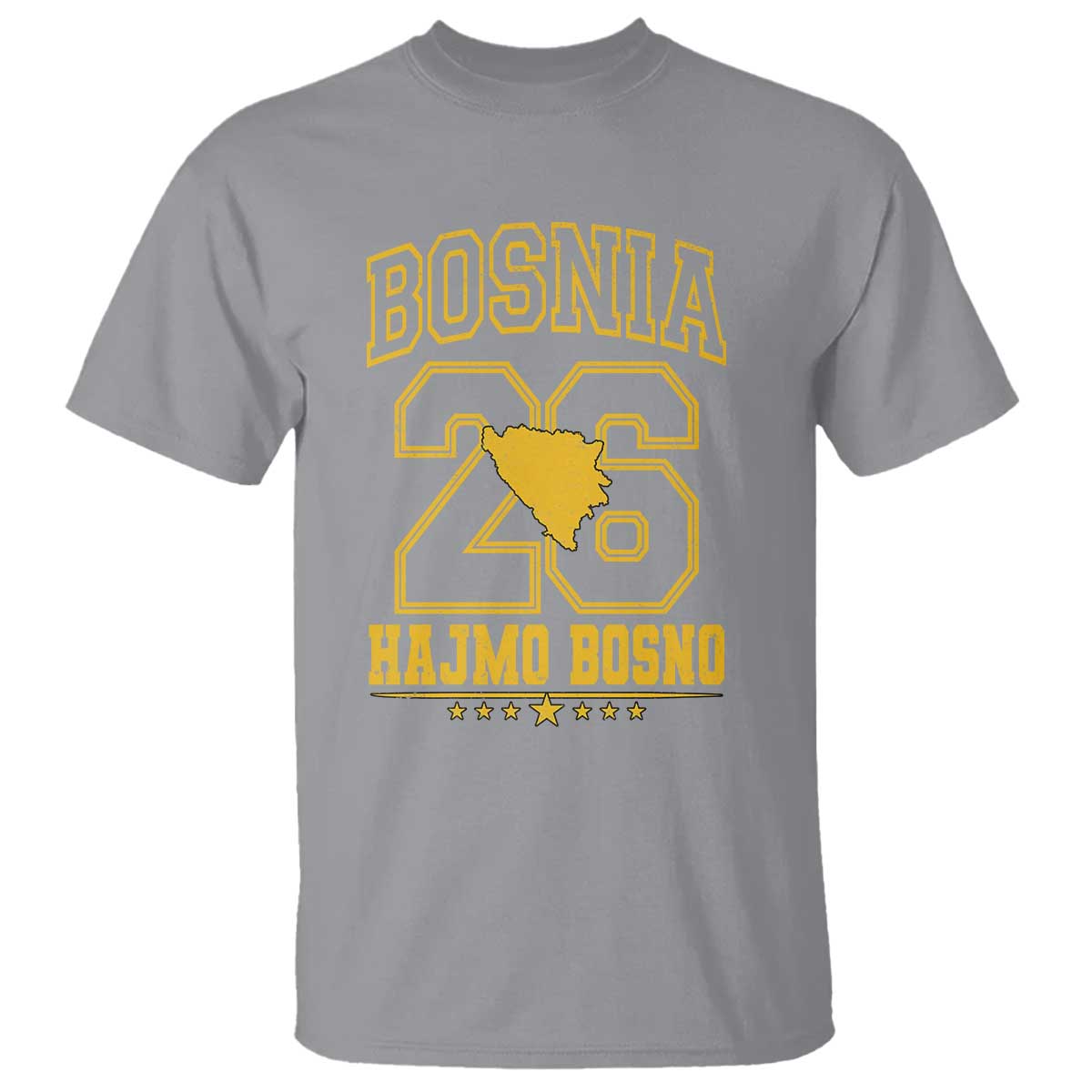 Lets Go Bosnia 2026 Hajmo Bosno Vintage Varsity Sports Style T Shirt Bosnia Herzegovina Map Soccer Lover Football Fan