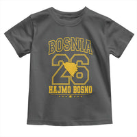 Lets Go Bosnia 2026 Hajmo Bosno Vintage Varsity Sports Style Toddler T Shirt Bosnia Herzegovina Map Soccer Lover Football Fan