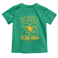 Lets Go Bosnia 2026 Hajmo Bosno Vintage Varsity Sports Style Toddler T Shirt Bosnia Herzegovina Map Soccer Lover Football Fan
